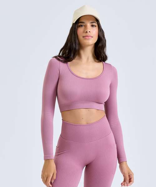 Women's TriDri® ribbed seamless "3D fit" crop top